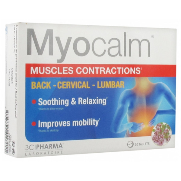 Myocalm - Muscle Contractions - 3 Chênes Pharma - 30 tablets