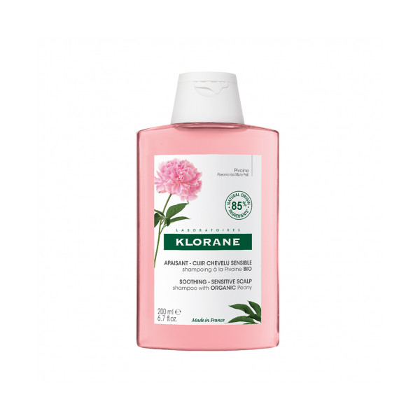 Shampoo with Peony, Soothing and Anti-Irritant - Irritated Scalp - Itching - Klorane -200ml