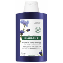 Shampoo with Centaurea, Reviving the shine of gray-white hair - Klorane - 200ml