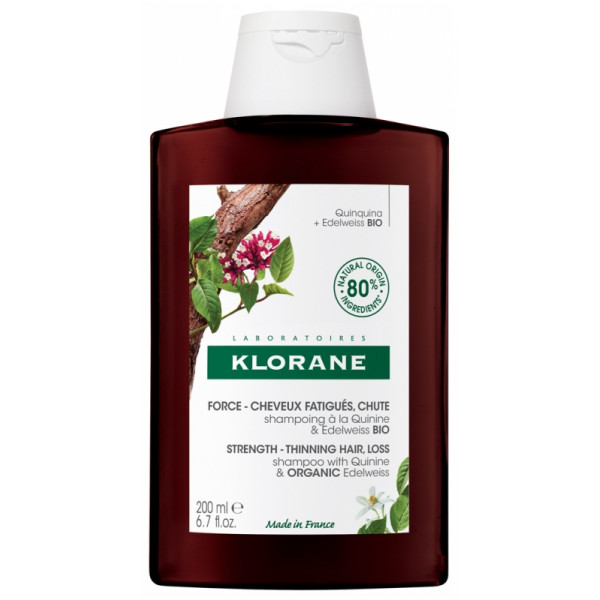 Shampoo with Quinine and B Vitamins, Stimulating and Fortifying, Klorane, 200 ml