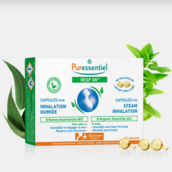 Capsules For Inhalation With 8 Essential Oils - Puressentiel - Box Of 15 Capsules