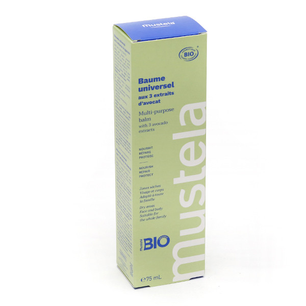 Mustela - Baume Universel - 3 extraits d'avocat - Zones Sèches - 75 ml