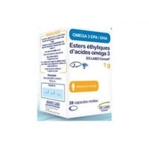 Esters Ehyliques d'acides oméga 3 - Omacor - EG Labo - 28 Capsules