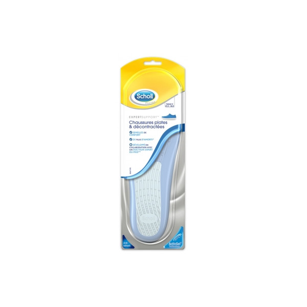 Scholl insoles - Flat and casual shoes - 41.5 to 46.5 - 1 Pair