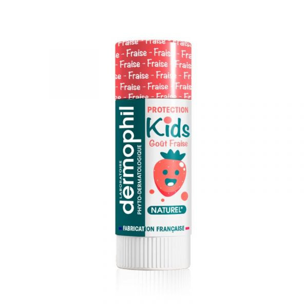 Stick Lèvres Enfant - Protection - Saveur Fraise - Dermophil Indien - 4 g