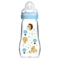 Glass Baby Bottle - MAM - Animal Patterns - 260 ml