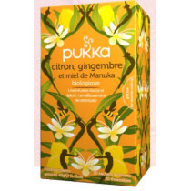 Lemon Ginger Manuka Honey Herbal Tea - Organic - Pukka - 20 Sachets