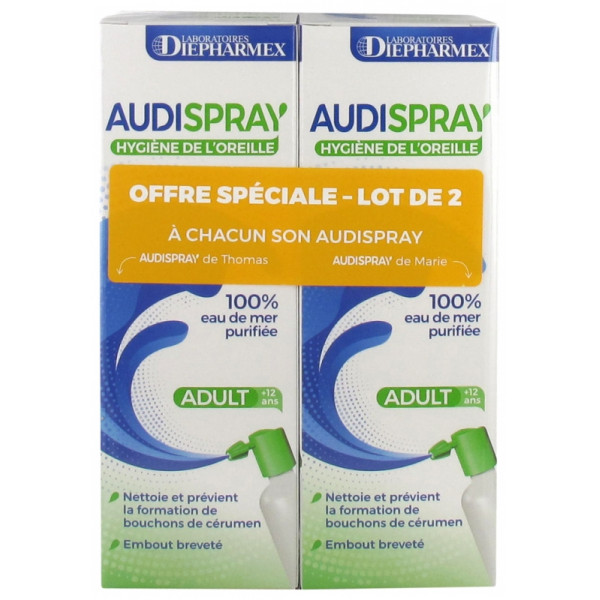 Audispray Adult Ear Hygiene, Pack of 2x50ml
