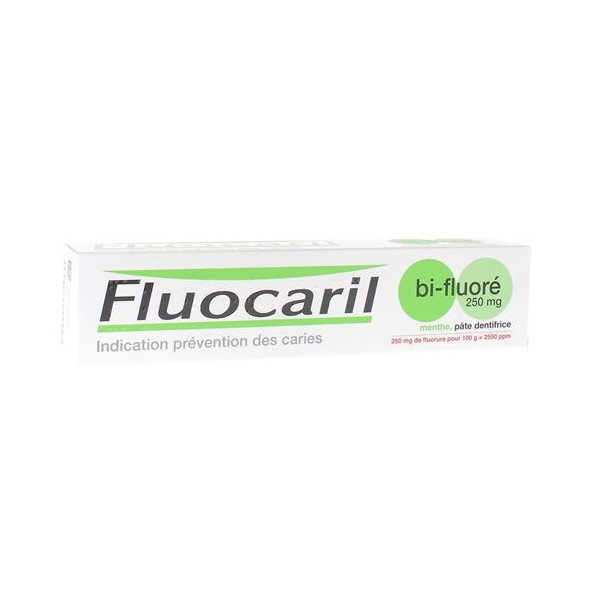 Fluocaril Bi-fluoride 250mg Mint flavour Toothpaste - Helps Prevent Tooth Cavities - 125ml