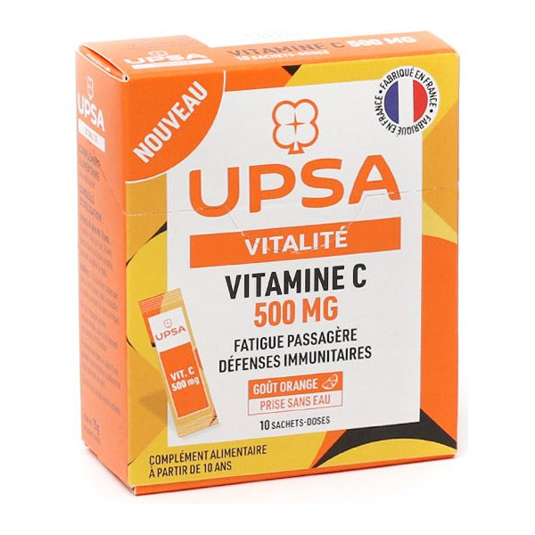 Vitamin C 500mg - Vitality - UPSA - 10 dose sachets