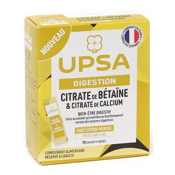 Betaine Citrate - Digestion - Lemon-Mint - 10 sachets-doses