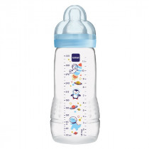 MAM Baby Bottle, 2° Age,  blue space , 330ml, Teat Flow X