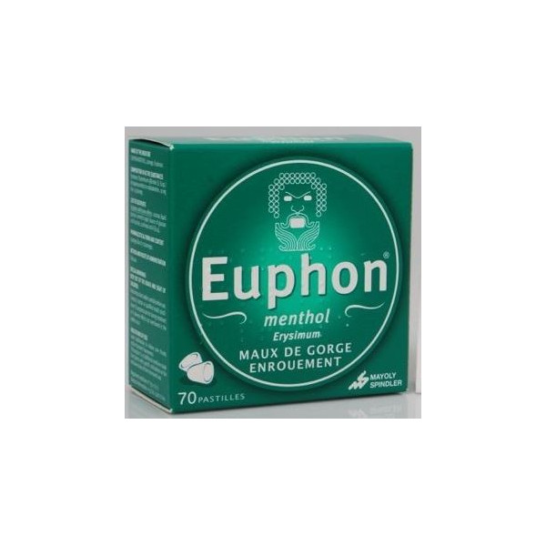 Euphon Without Sugar - Sore Throat - Hoarseness - 70 Lozenges