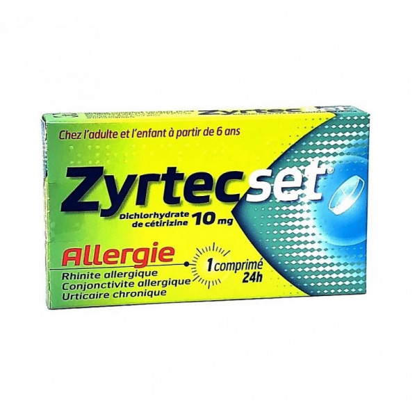 Zyrtecset 10 mg, Chronic Hives - 7 Film-coated Tablets - Dry.