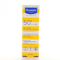 Lait Solaire Très Haute Protection SPF50+ - Très Haute Résistance à l'Eau - Mustela - Tube de 40 ml