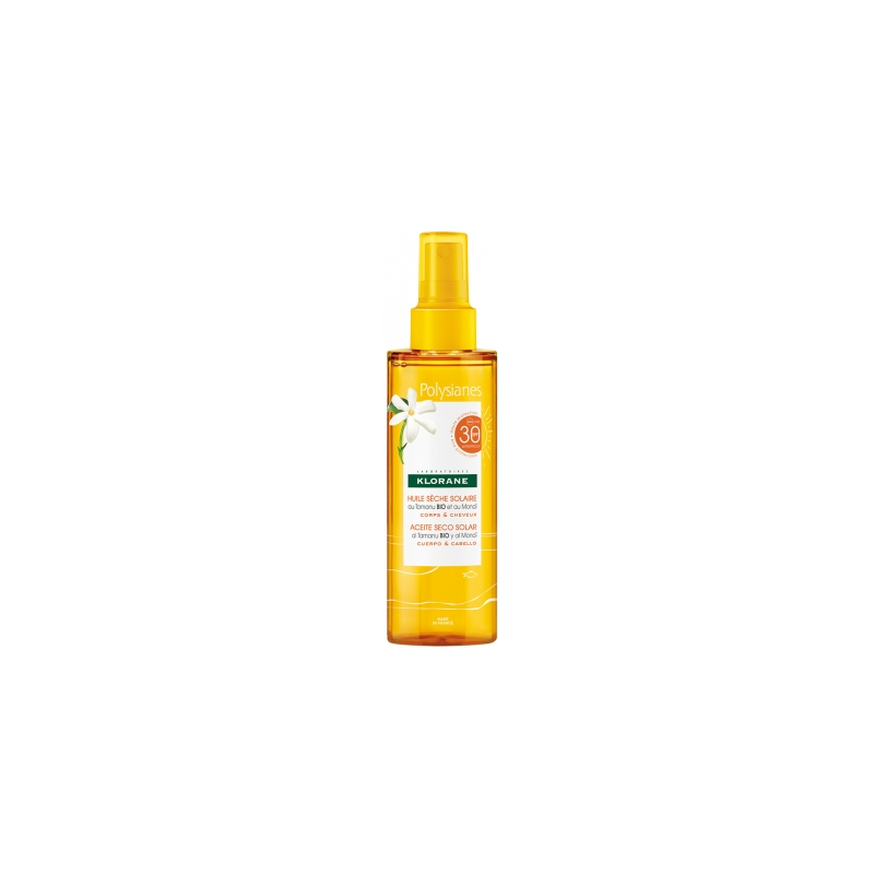 Sublime Sun Dry Oil SPF 30 - Organic Monoï & Tamanu - Klorane - 200 ml