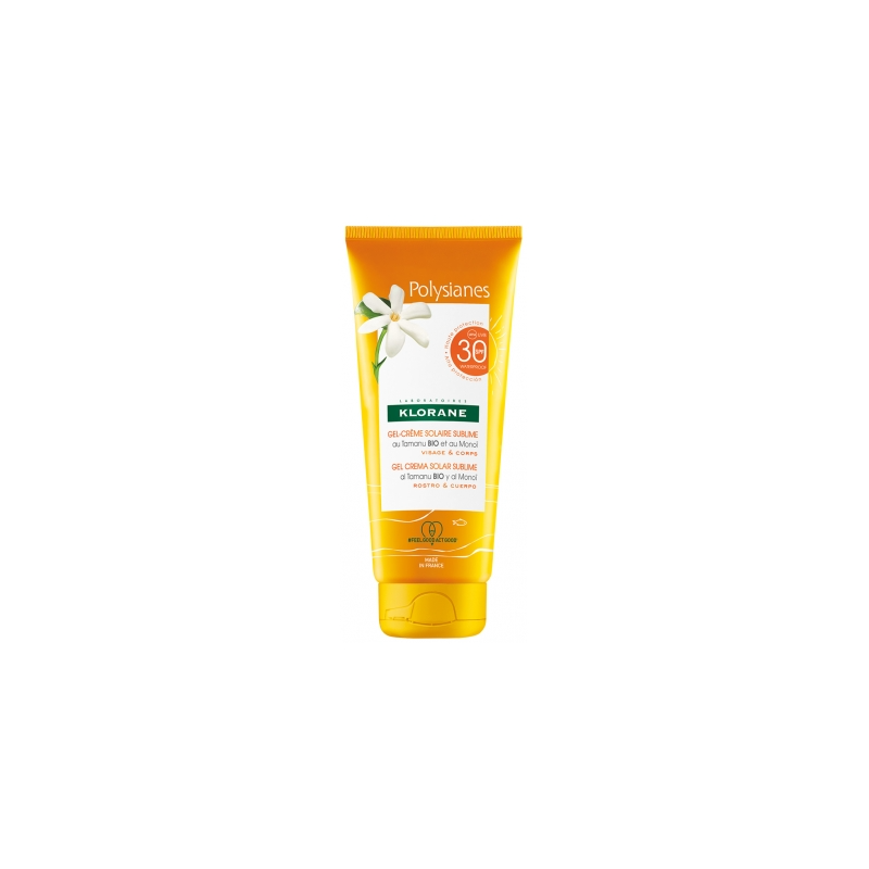 Sublime Sun Cream Gel SPF 30 - Monoi & Organic Tamanu - Klorane - 200 ml