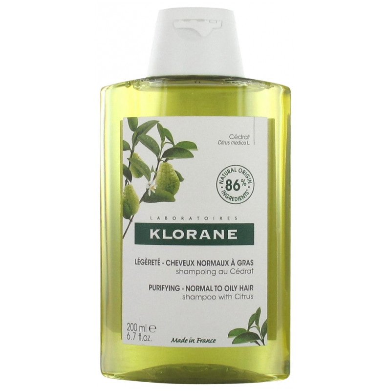 Cedar Pulp Shampoo, Lightness and Vitality - Klorane, 200 ml