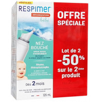 Spray Nez Bouché Bébé - Décongestionne - Respimer - 2x125 ml