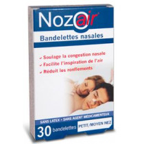 Bandelettes Nasales Nozair - Anti-ronflement - 30 bandelettes