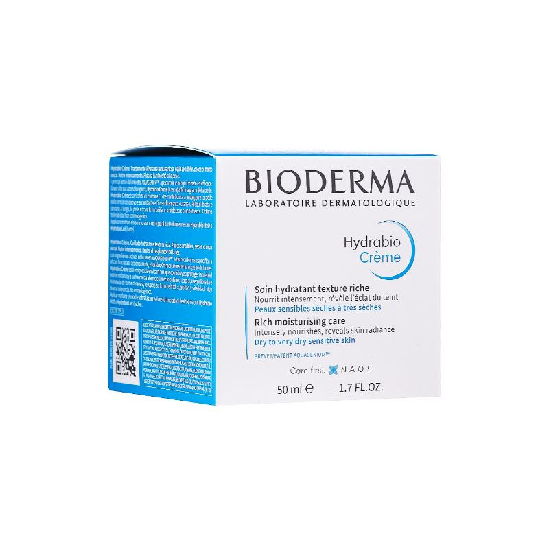 Crème Riche Hydrabio - Soin Hydratant Texture Riche - Bioderma - Pot 50 ml