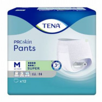 TENA Proskin Pants Super Mixte  - Protection Absorbante 7/8 - 12 culottes/slips - Taille M