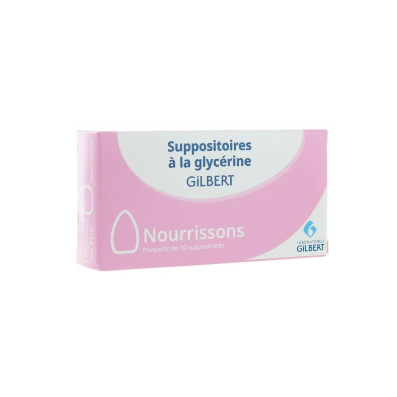 Suppositoires A La Glycérine - Nourissons - Boite de 10 - Gilbert