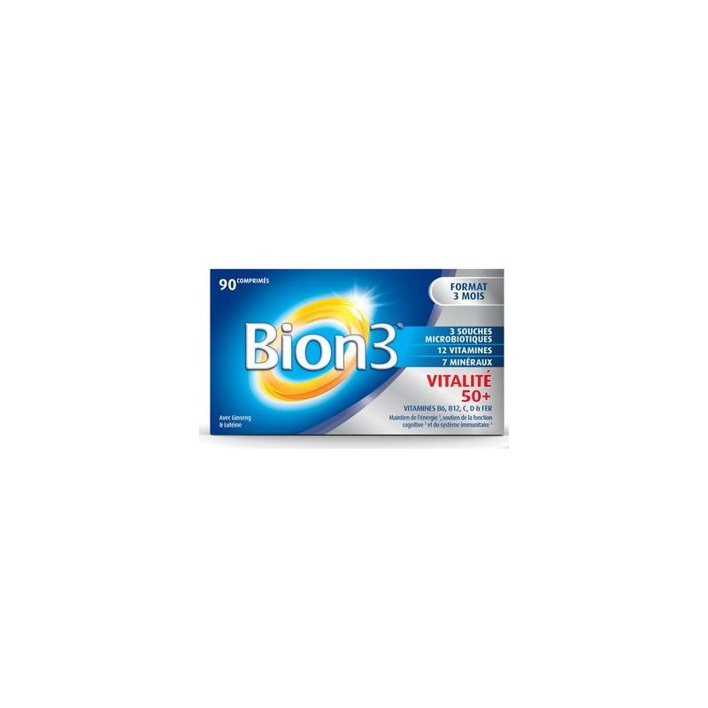 Bion3 vitalité 50+ - Activateur de vitalité - 90 comprimés