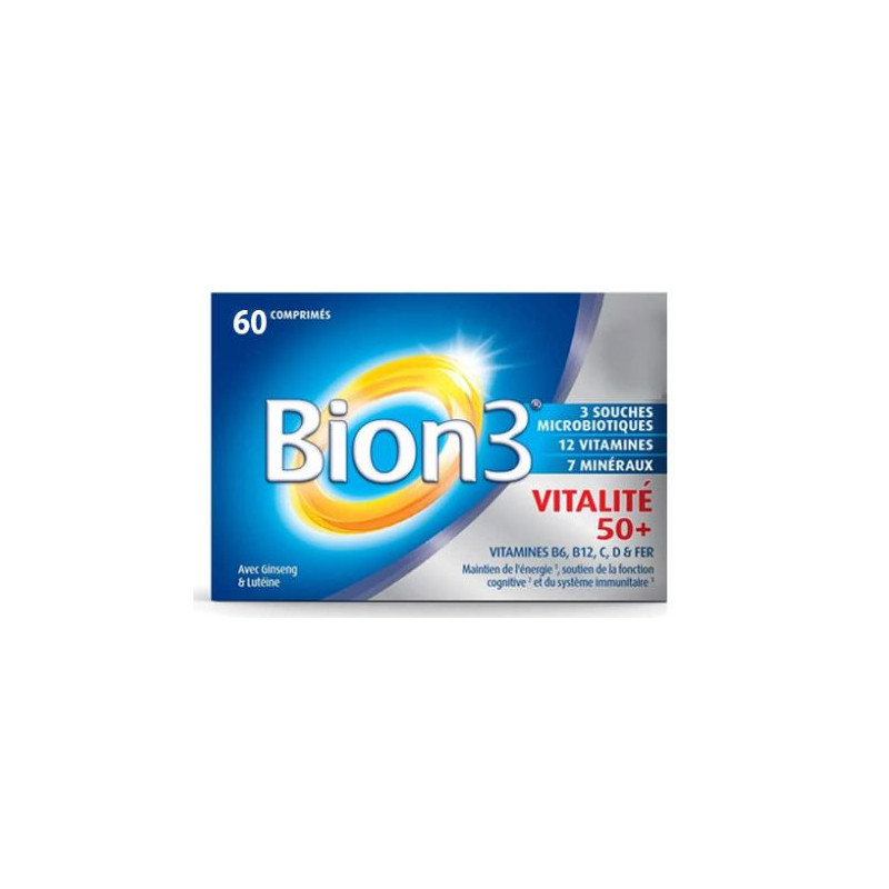 Bion3 Vitalité 50+ - Activateur de vitalité -  60 Comprimés