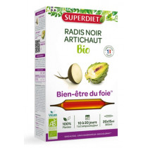 SuperDiet Radis Noir - Artichaut Bio, 20 Ampoules de 15ml
