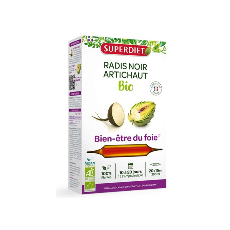 SuperDiet Black Radish - Artichoke organic - 20 x 10ml phials