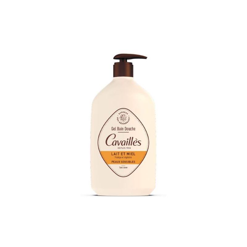 Surgras Bath and Shower Gel - Milk and Honey - Sensitive Skin - Rogé Cavaillès - 1L