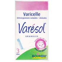 Varésol - démangeaisons cutanées - varicelle- Boiron - 3 tubes granules