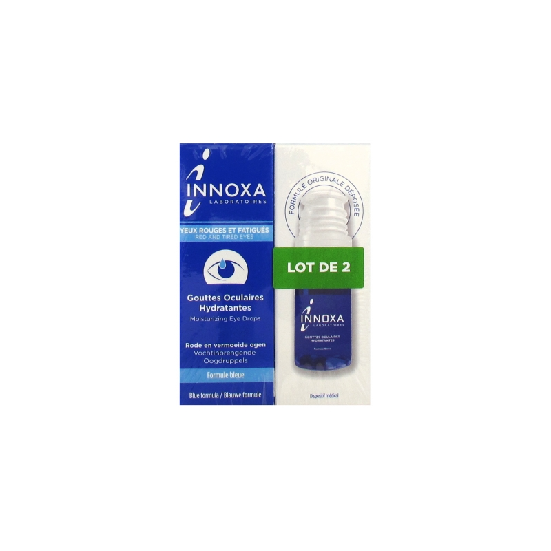 INNOXA Gouttes oculaires hydratantes formule bleue 2x10ml
