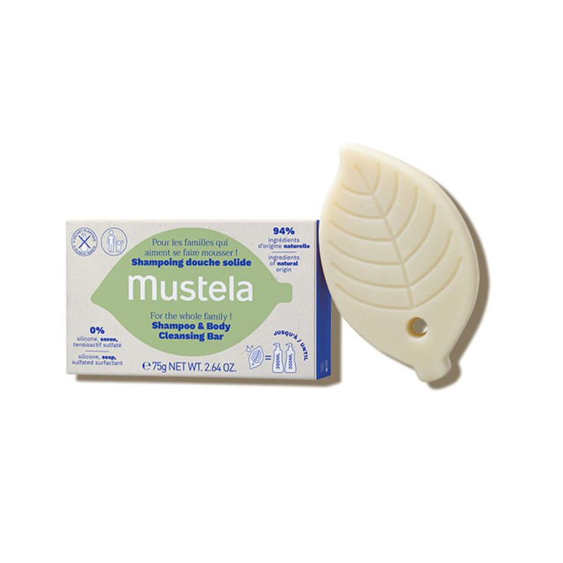 Organic Solid Shower Shampoo - Mustela - 75 g
