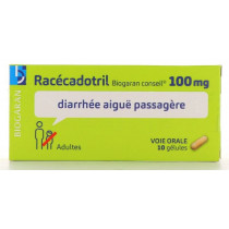 Racécadotril Biogaran Conseils 100 mg - Diarrhée Aiguë -  10 gélules Adulte -Générique du Tiorfan