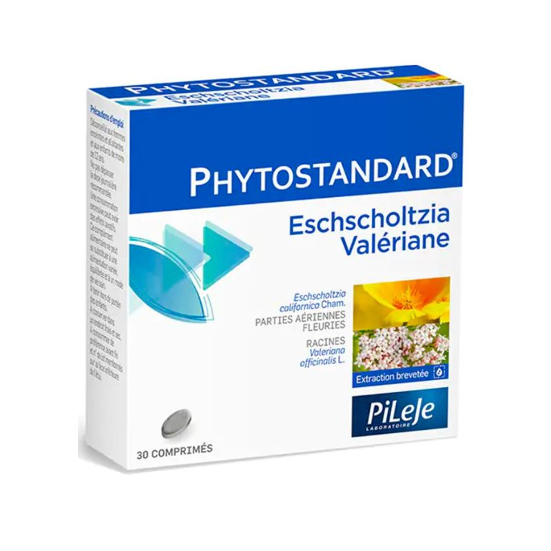 Phytostandard - Eschscholtzia, Valériane - Pileje - 30 comprimés