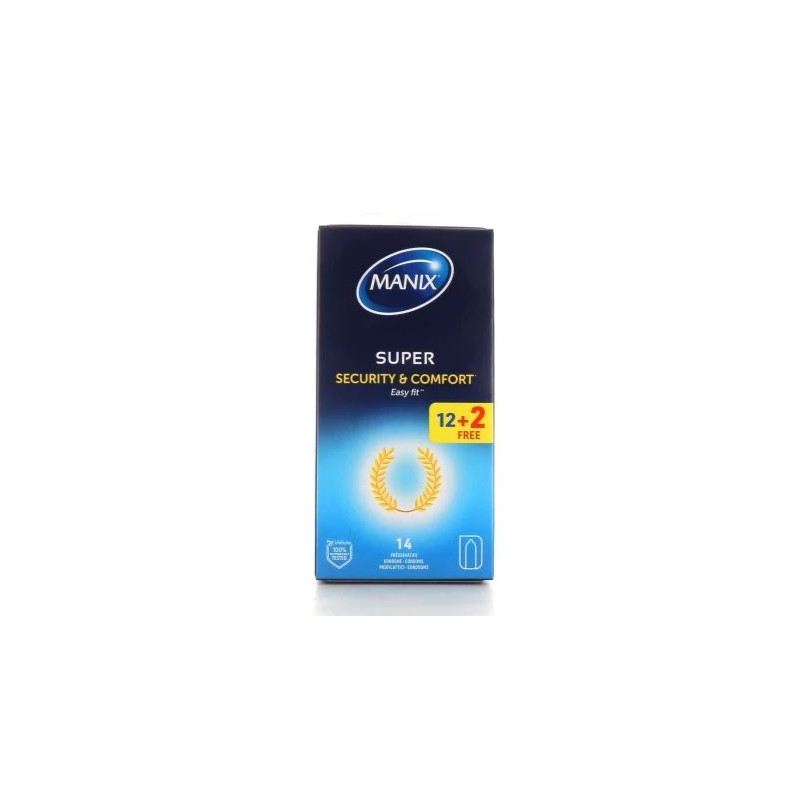 Super Security and Comfort - Easy Fit Condoms - Manix - Box of 12+2