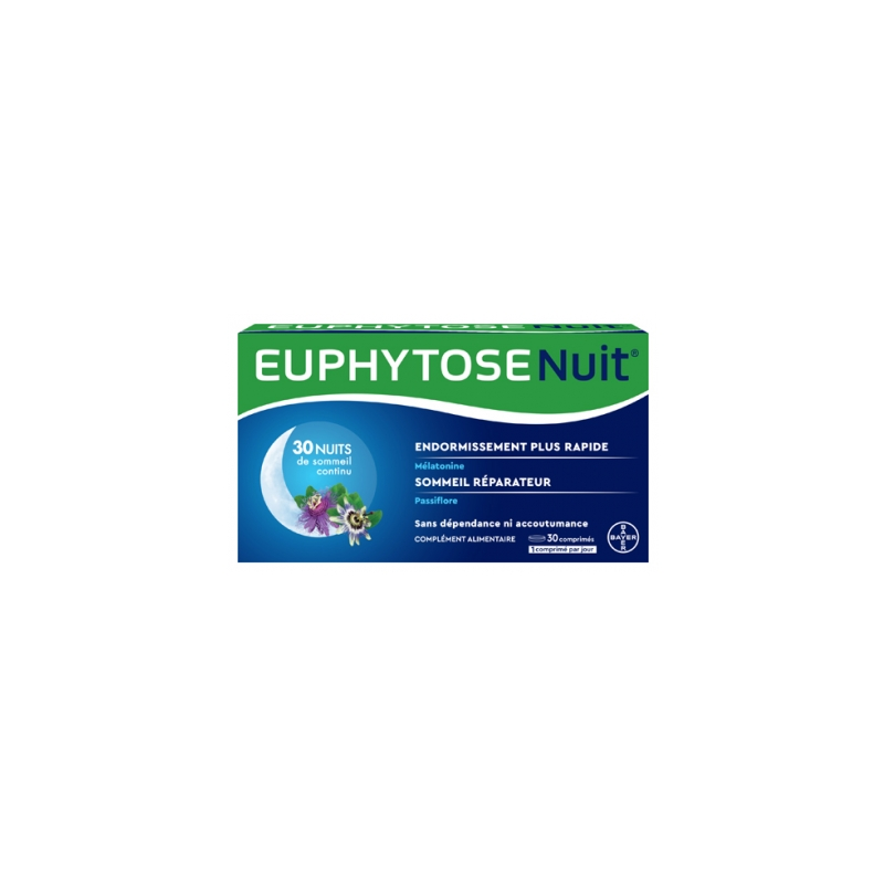 Euphytose Nuit - Endormissement & Sommeil Réparateur - Bayer - 3 comprimés