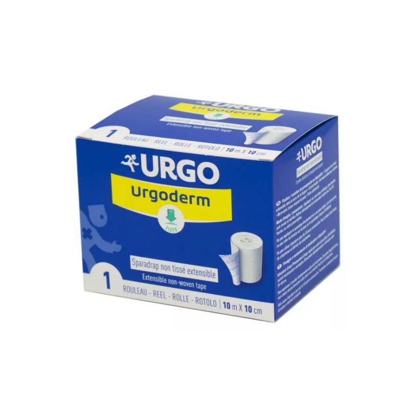 Urgoderm - Sparadrap Non Tissé Extensible 10x10 cm - Urgo - 1 Rouleau
