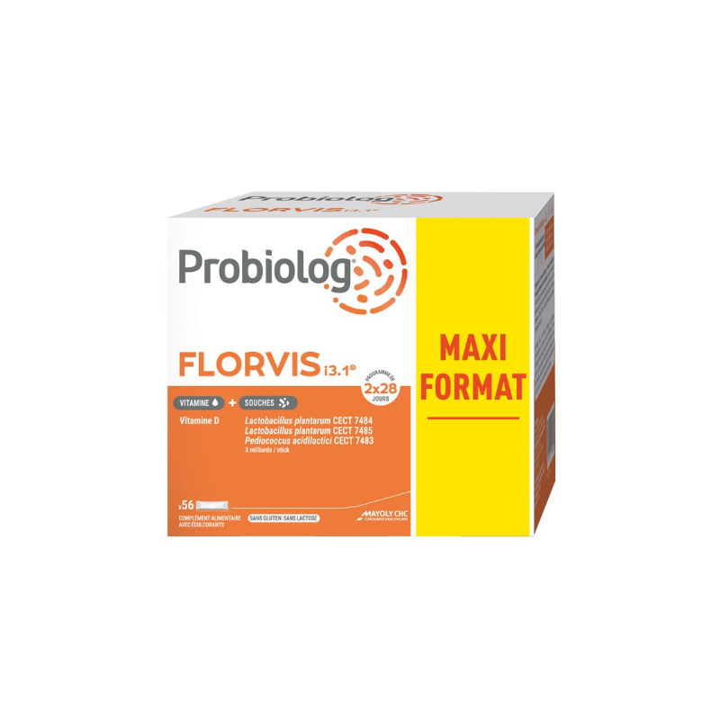 Probiolog FLORVIS i3.1 - 56 Sticks De Poudre Orodispersible