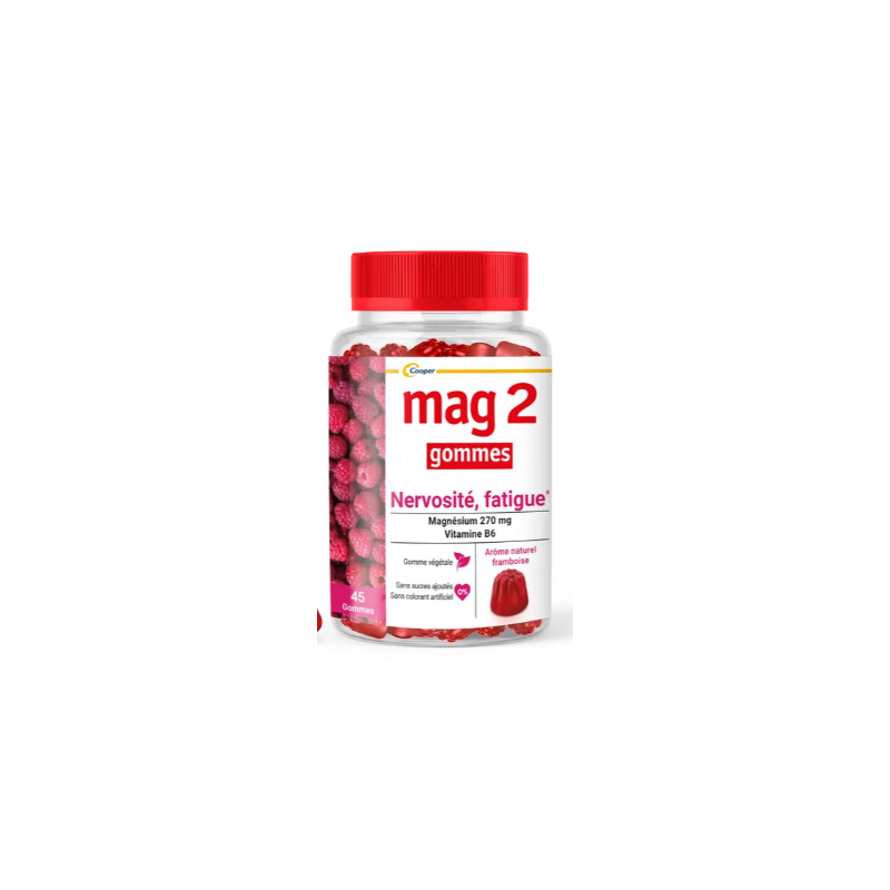 Mag2 - Nervousness - Fatigue - Magnesium - Cooper - 45 Gums