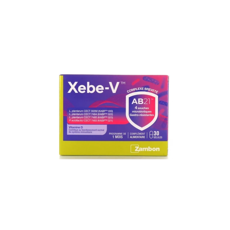 Xebe-V - Immune System - Vitamin D - Zambon - 30 Capsules