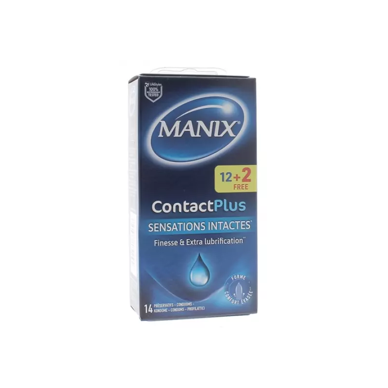 Préservatif ContactPlus - Sensations Intactes - Manix - 14 Préservatifs