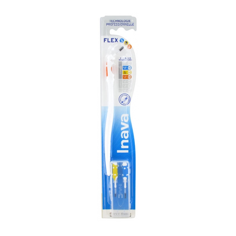 Flex Long Handle Interdental Brushes - Inava - 3 Brushes