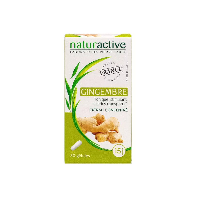 Ginger - Stimulant & Motion sickness - Naturactive - 30 capsules - 15 days