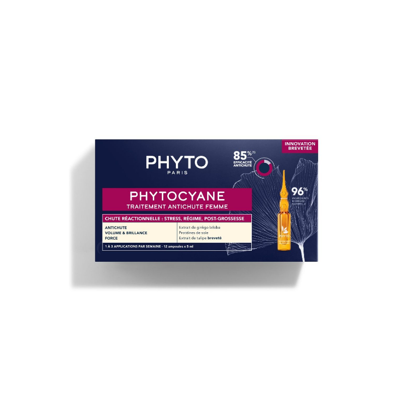 Anti-Hair Loss Treatment - Reactive Hair Loss - PhytoCyane - 12 x 5ml
