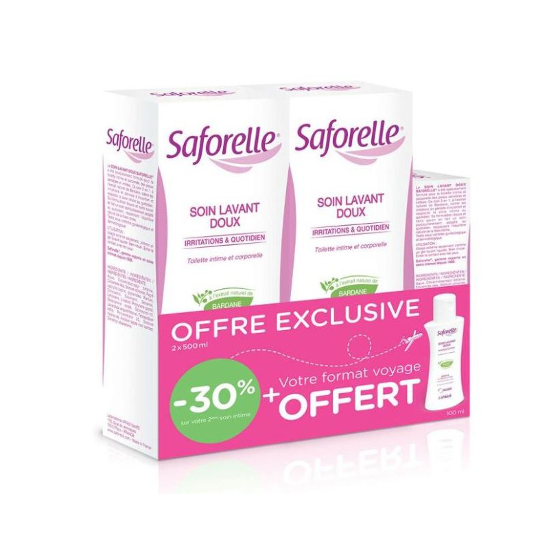 Lot de 2 Soin Lavant Doux - Saforelle - 2 X 500 ml