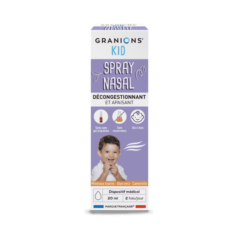 Spray Nasal Décongestionnant - Granions Kid - 20 ml