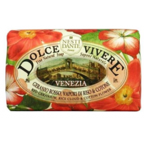 Venezia Soap - Red Geranium Cotton Flower - Dolce Vivere - Nesti Dante -250g